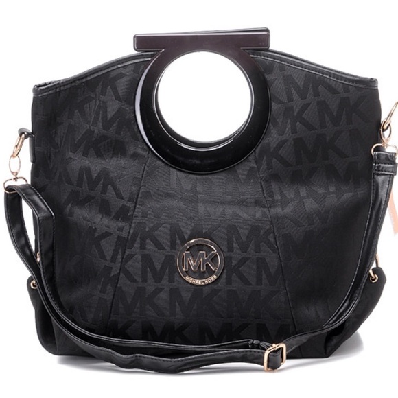 Michael Kors Black Tote Bag with Gold Accents - Picture 4 of 4